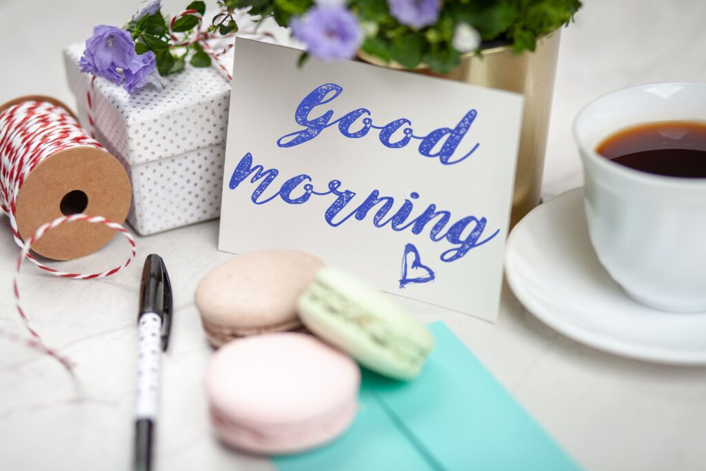 sweet good morning message for him